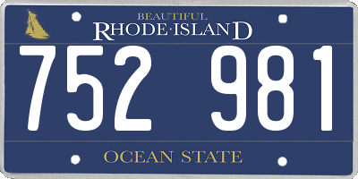 RI license plate 752981