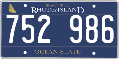 RI license plate 752986