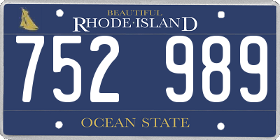 RI license plate 752989