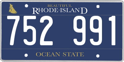 RI license plate 752991