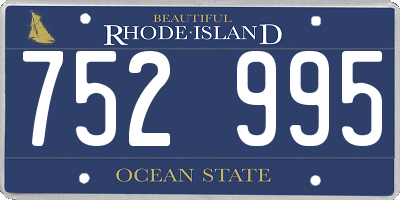 RI license plate 752995
