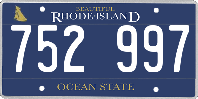 RI license plate 752997