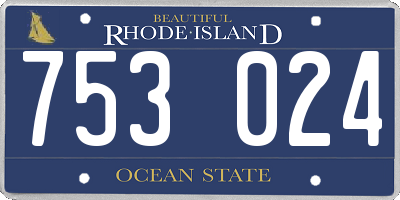 RI license plate 753024