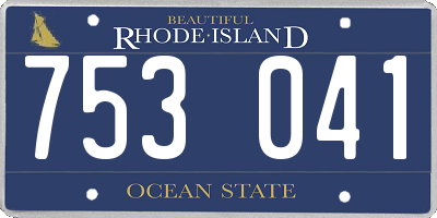 RI license plate 753041