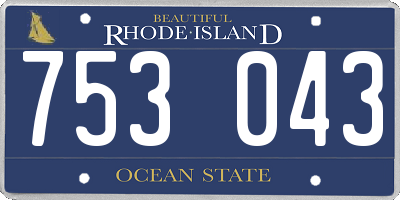 RI license plate 753043