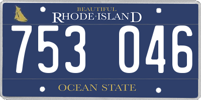 RI license plate 753046