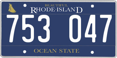 RI license plate 753047