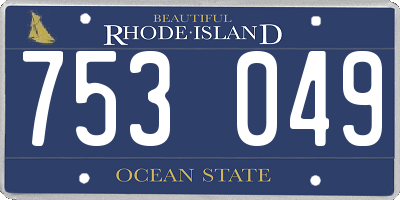 RI license plate 753049