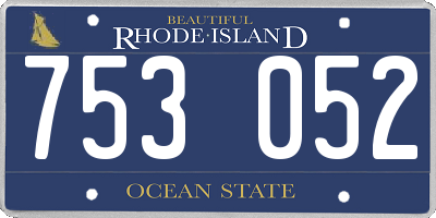 RI license plate 753052