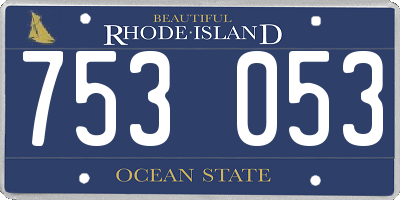 RI license plate 753053