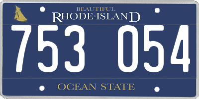 RI license plate 753054