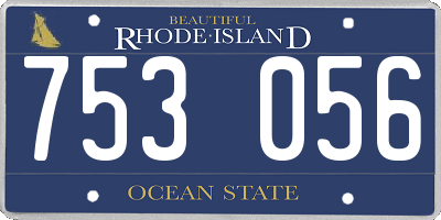 RI license plate 753056