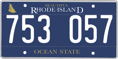 RI license plate 753057