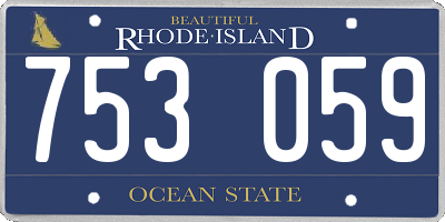 RI license plate 753059