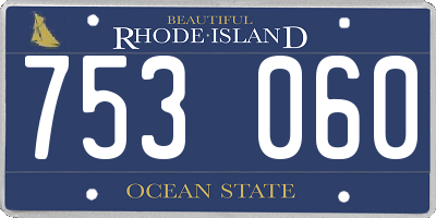 RI license plate 753060