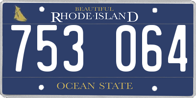 RI license plate 753064