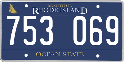 RI license plate 753069