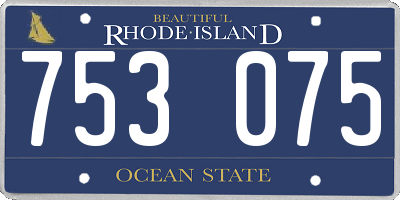 RI license plate 753075