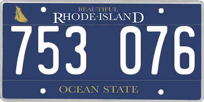 RI license plate 753076