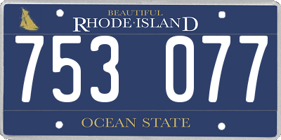 RI license plate 753077