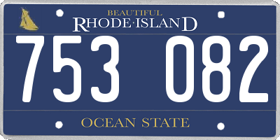RI license plate 753082