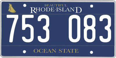 RI license plate 753083