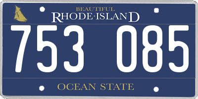 RI license plate 753085