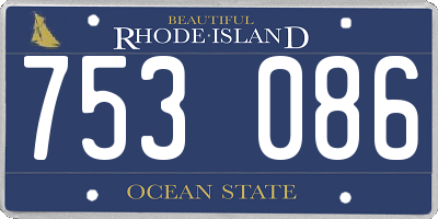 RI license plate 753086
