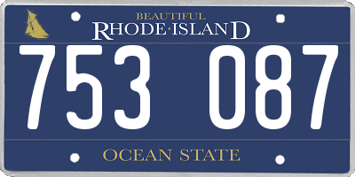 RI license plate 753087