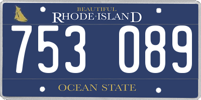 RI license plate 753089