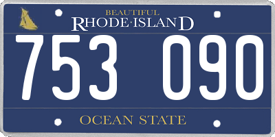RI license plate 753090