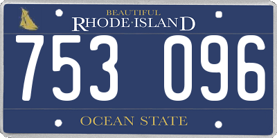 RI license plate 753096
