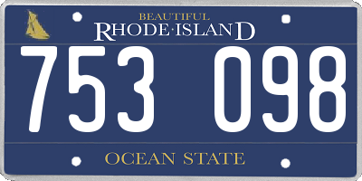 RI license plate 753098