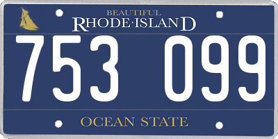RI license plate 753099