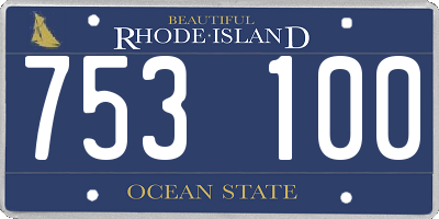 RI license plate 753100