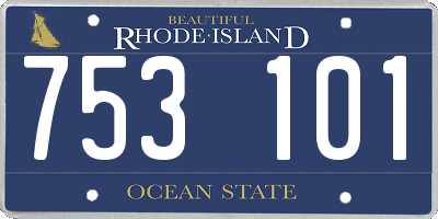 RI license plate 753101