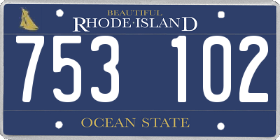 RI license plate 753102