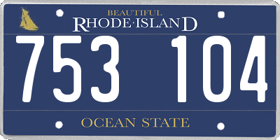 RI license plate 753104