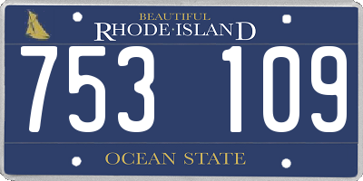 RI license plate 753109