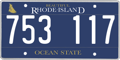 RI license plate 753117