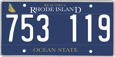 RI license plate 753119