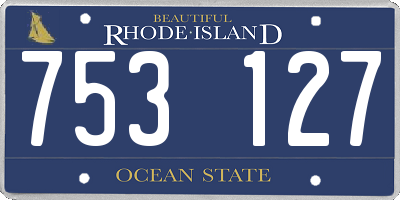 RI license plate 753127