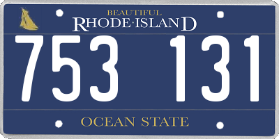 RI license plate 753131
