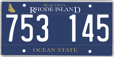 RI license plate 753145