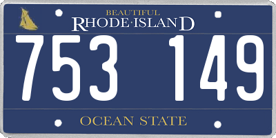 RI license plate 753149