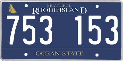 RI license plate 753153