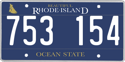 RI license plate 753154
