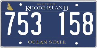 RI license plate 753158