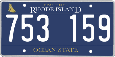 RI license plate 753159