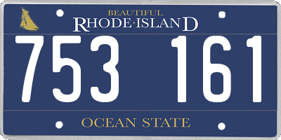 RI license plate 753161